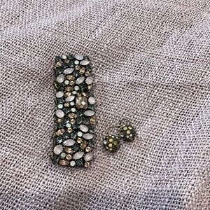 Chloe and Isabel pink brûlée bracelet and earrings